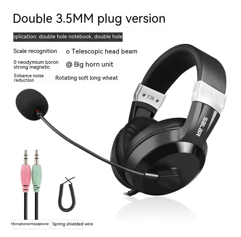 Professional Gaming Headset with Microphone - USB & 3.5mm Compatible