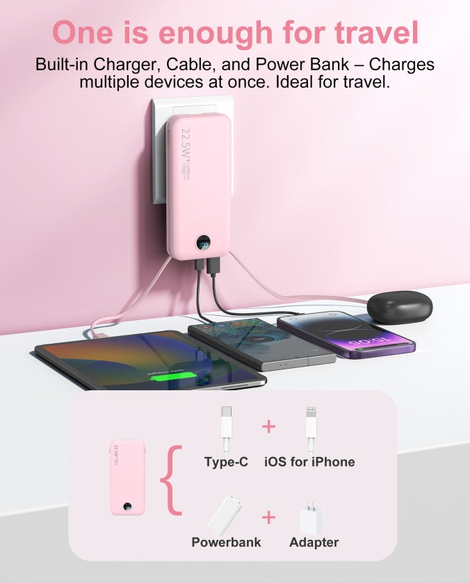 9000mAh Power Bank with AC Socket & Digital Display - Fast Charging Portable Charger