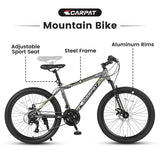 Adventure-Ready 24" Mountain Bike - Steel Frame with Shimano 21-Speed & Dual Disc Brakes