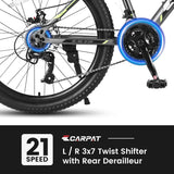 Adventure-Ready 24" Mountain Bike - Steel Frame with Shimano 21-Speed & Dual Disc Brakes