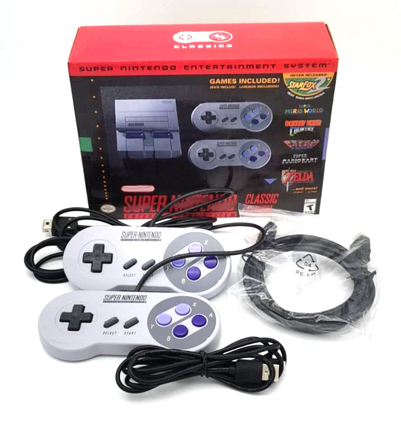 Retro Gaming Paradise - SNES Style 16-Bit Mini Console with 21 Built-in Games