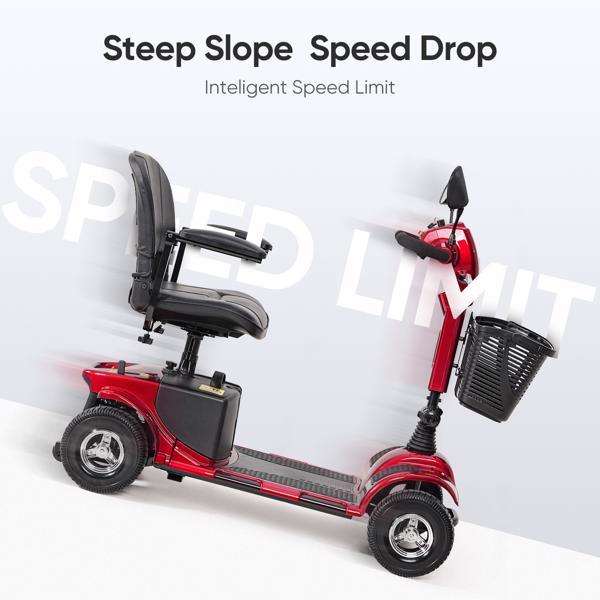 Premium 4-Wheel Electric Mobility Scooter - 330lbs Capacity, 18-Mile Range