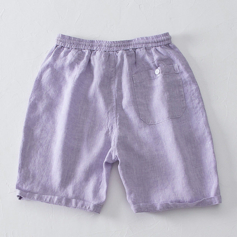Premium Men's Linen Tapered Pants - Summer Lightweight High Waist Trousers