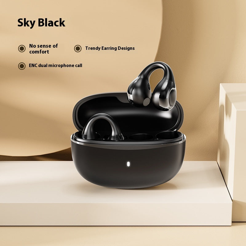 Wireless Sports Bluetooth Earbuds - Waterproof Clip-On Headphones with Voice Control