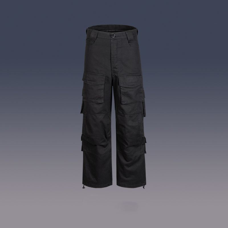Tactical Multi-Pocket Wide Leg Cargo Pants for Men