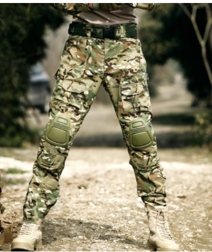 Black Python Tactical Combat Pants with Reinforced Knee Protection