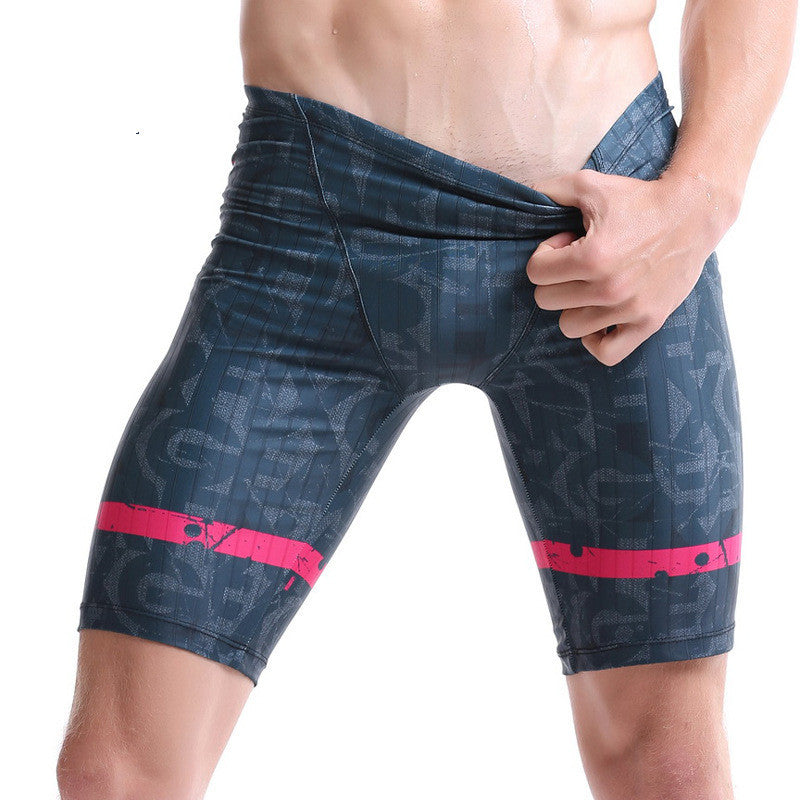 Quick-Dry Competition Swimming Trunks - Men's Athletic Swimwear