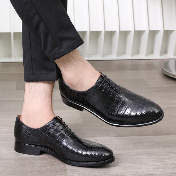 Sophisticated Genuine Leather Oxford Dress Shoes for Men