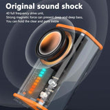 Futuristic Transparent Bluetooth Speaker with LED Light Show - Wireless Stereo Sound System