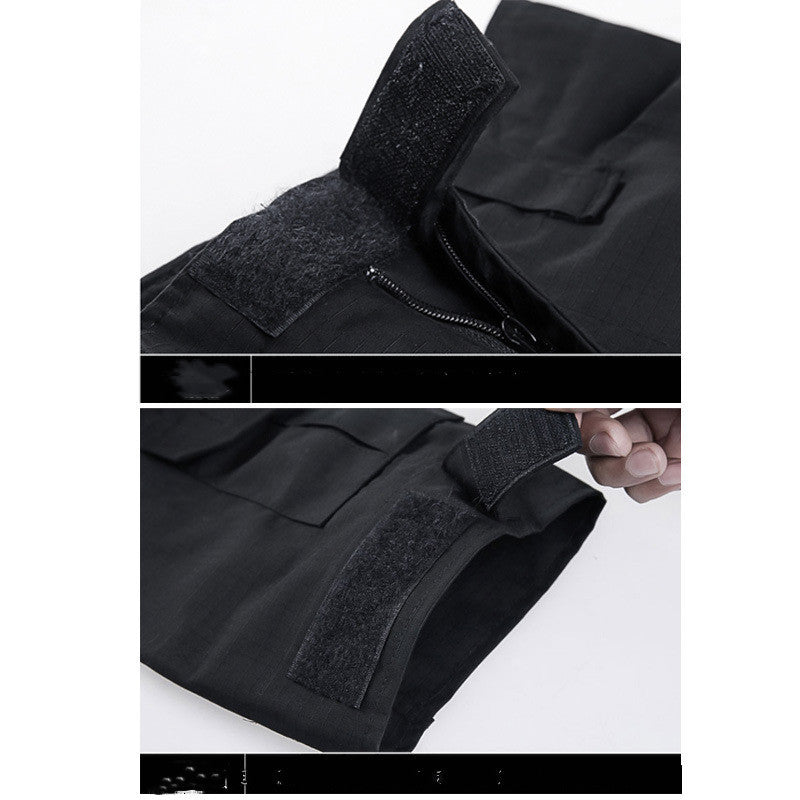 Black Python Tactical Combat Pants with Reinforced Knee Protection