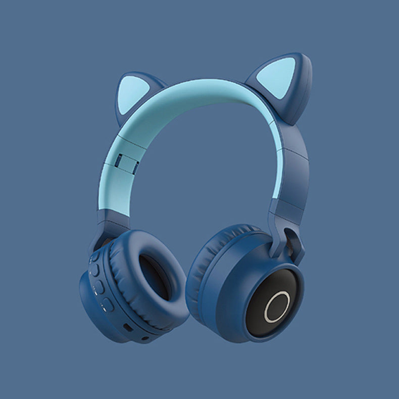 Wireless Cat Ear Headphones with LED Lights - Bluetooth 5.0 Gaming Headset for Kids