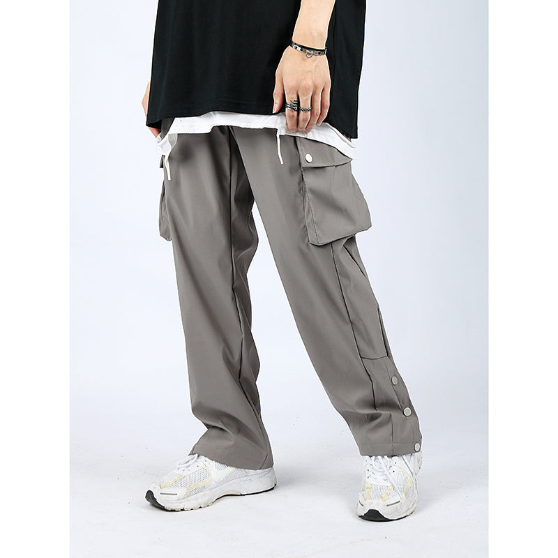 Urban Multi-Pocket Cargo Trousers - Men's Harajuku Style Loose Fit Pants