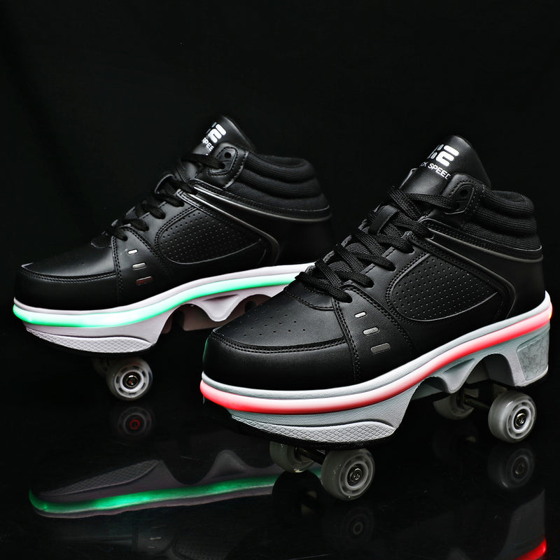 Premium Double Row Rune Roller Skates - Deformation Shoes for Men