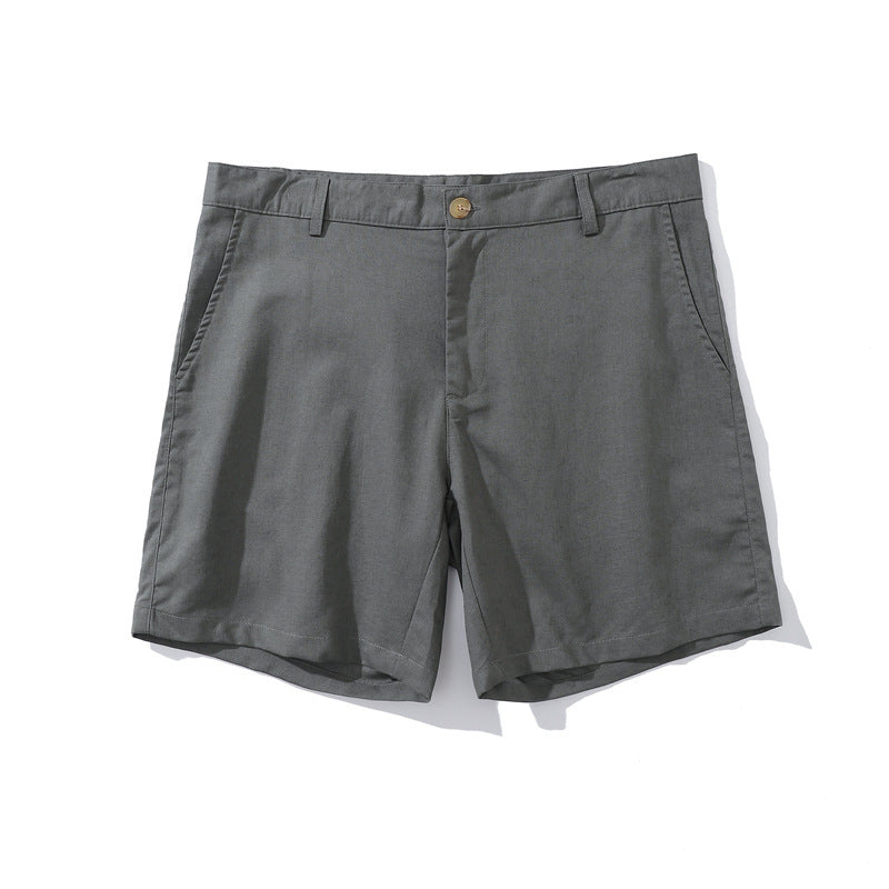 Comfortable Linen Cotton Casual Shorts - Breathable Summer Pants for Men