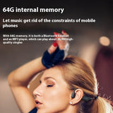 Waterproof Bone Conduction Bluetooth Earphones - Sports Neck Hanging Wireless Headset