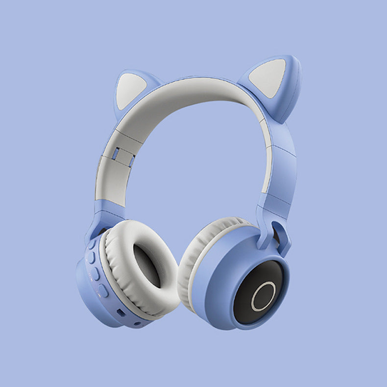 Wireless Cat Ear Headphones with LED Lights - Bluetooth 5.0 Gaming Headset for Kids