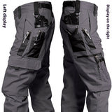 Men's Tactical Outdoor Training Pants - Quick-Dry Cotton Polyester Cargo Trousers