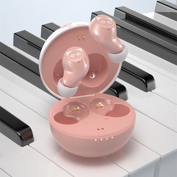 Adorable Wireless Bluetooth Earbuds - Rechargeable Mini Cute Headphones