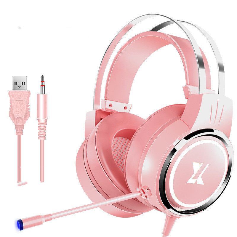 Professional Gaming Headset with Microphone - USB & 3.5mm Wired Computer Headphones