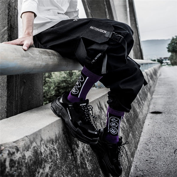 Stylish Cotton Cargo Pants - Loose Fit Youth Overalls with Multiple Pockets