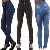High Quality Woman Denim Pencil Pants Top Brand Stretch Jeans High Waist Pants