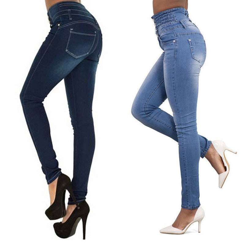 High Quality Woman Denim Pencil Pants Top Brand Stretch Jeans High Waist Pants
