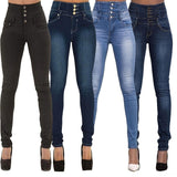 High Quality Woman Denim Pencil Pants Top Brand Stretch Jeans High Waist Pants