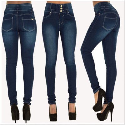 High Quality Woman Denim Pencil Pants Top Brand Stretch Jeans High Waist Pants