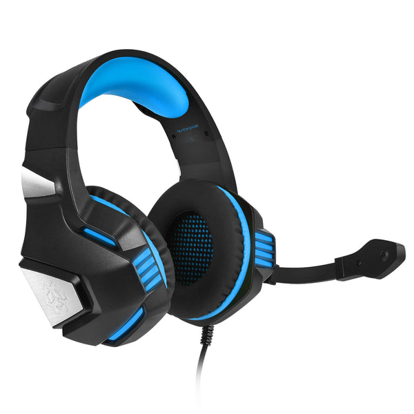 Professional Gaming Headset with LED Lights - Wired Computer Headphones with Microphone