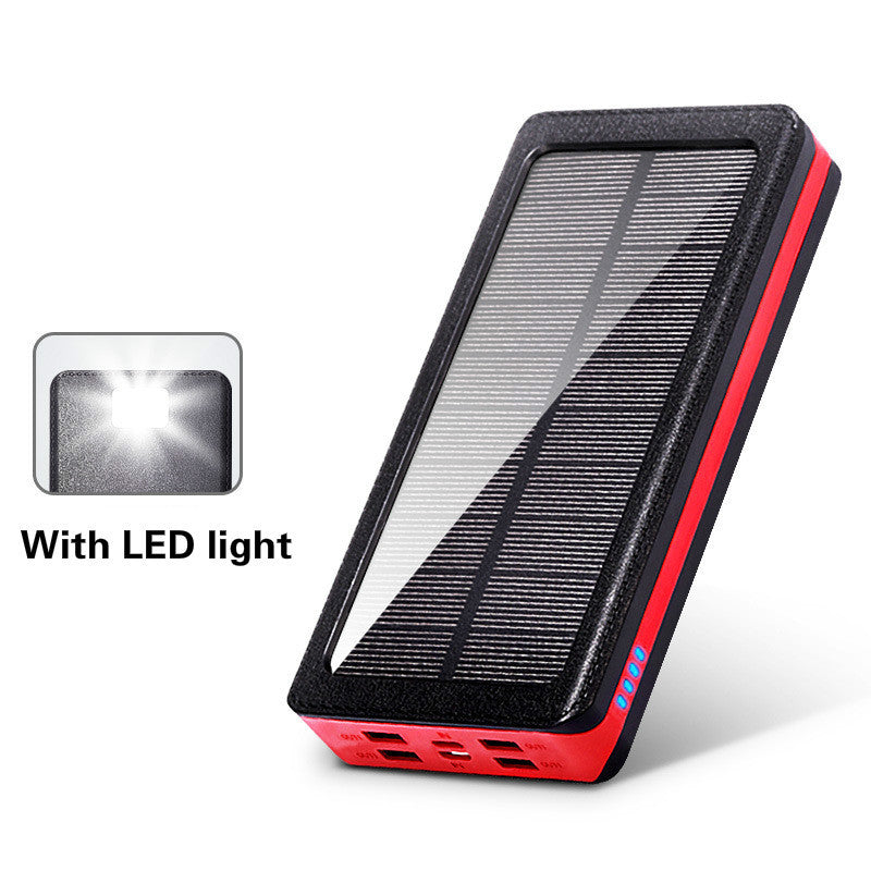 30,000mAh Solar Power Bank - Portable Wireless Charger with LED Display