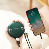 5000mAh Portable Power Bank with Hand Warmer - Digital Display Charger Compatible with Samsung & Xiaomi