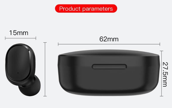 Premium A6S Wireless Bluetooth Earbuds - True Wireless In-Ear Headphones with Charging Case
