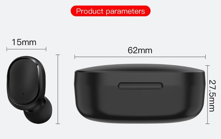 Premium A6S Wireless Bluetooth Earbuds - True Wireless In-Ear Headphones with Charging Case