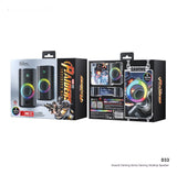 Premium Gaming RGB Desktop Bluetooth Speaker - Dual Stereo Sound System
