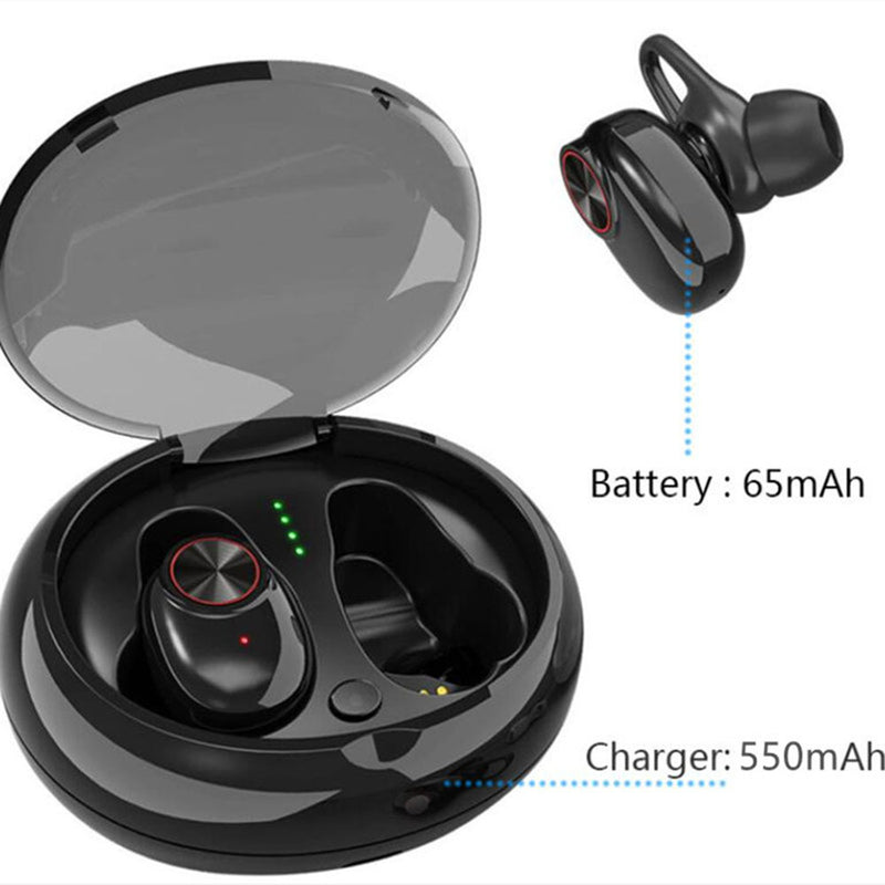 Premium Wireless Bluetooth 5.0 Earbuds - IPX5 Waterproof with Charging Case