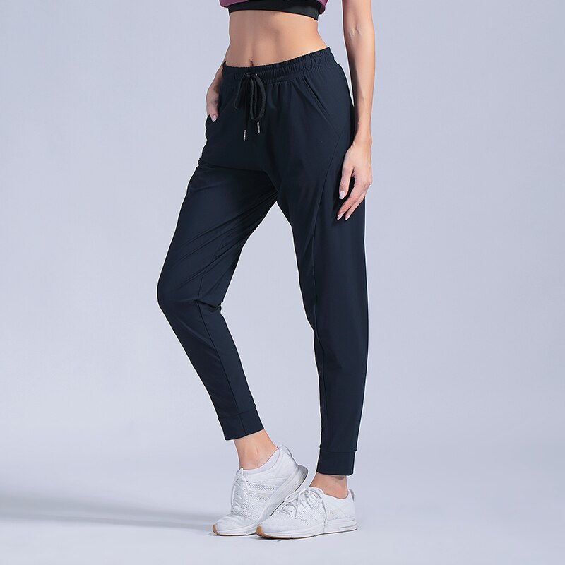 Women's High-Waist Joggers - Loose Fit Athletic Sweatpants with Ankle Ties