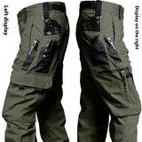 Men's Tactical Outdoor Training Pants - Quick-Dry Cotton Polyester Cargo Trousers