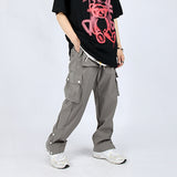 Urban Multi-Pocket Cargo Trousers - Men's Harajuku Style Loose Fit Pants