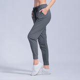 Women's High-Waist Joggers - Loose Fit Athletic Sweatpants with Ankle Ties