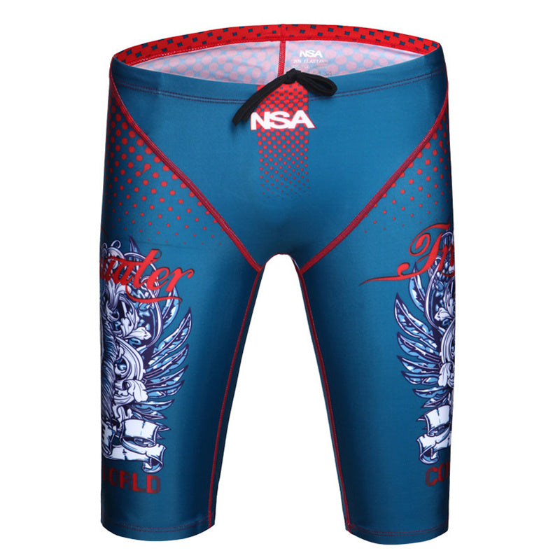 Digital Print Swimming Trunks - Seamless Stitching Men's Swim Shorts