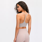 Premium Hollow Back Yoga Sports Bra - Breathable Pilates Activewear