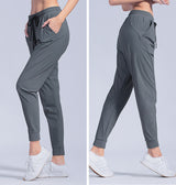 Women's High-Waist Joggers - Loose Fit Athletic Sweatpants with Ankle Ties
