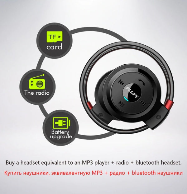 Elite Wireless Bluetooth Sports Headphones - Advanced Running Earphones with MP3 & FM Radio