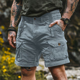 Multi-Pocket Summer Overalls - Men's Casual Cotton Shorts