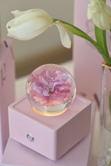 Enchanting Cherry Blossom Crystal Ball Bluetooth Speaker - Premium K9 Crystal Audio Device