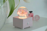 Enchanting Cherry Blossom Crystal Ball Bluetooth Speaker - Premium K9 Crystal Audio Device
