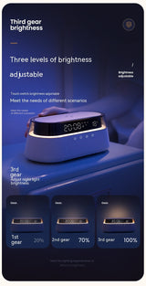 Wireless Charging Night Light with Bluetooth Speaker - 3-in-1 Bedside Audio Station