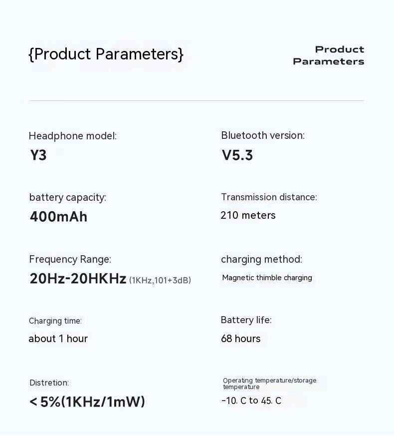 Revolutionary Open-Ear Bluetooth Earphones - Y3 Wireless Sports Headphones
