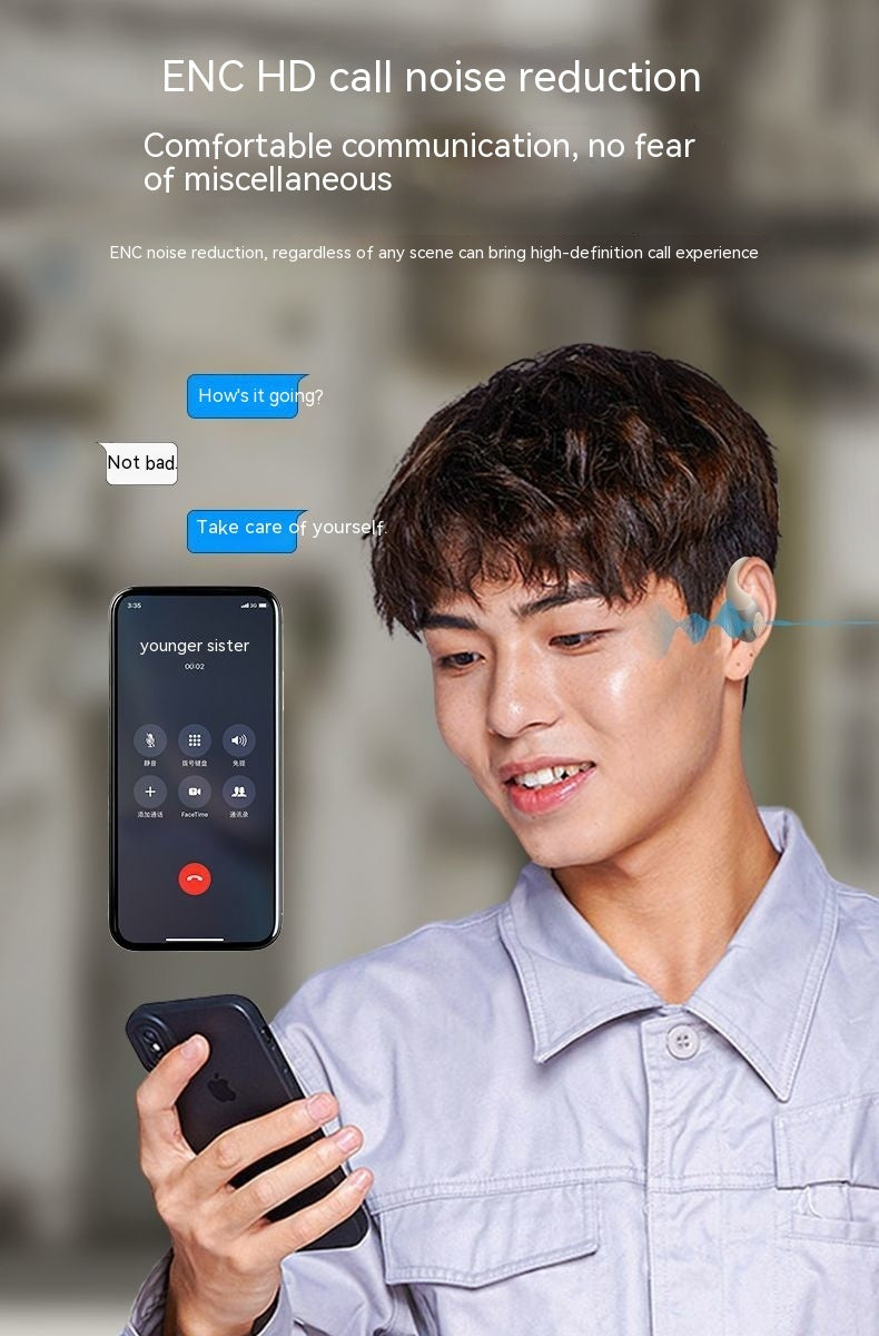 Wireless Sports Bluetooth Headset - 8-10 Hour Battery Life & Comfortable Ear Hook Design