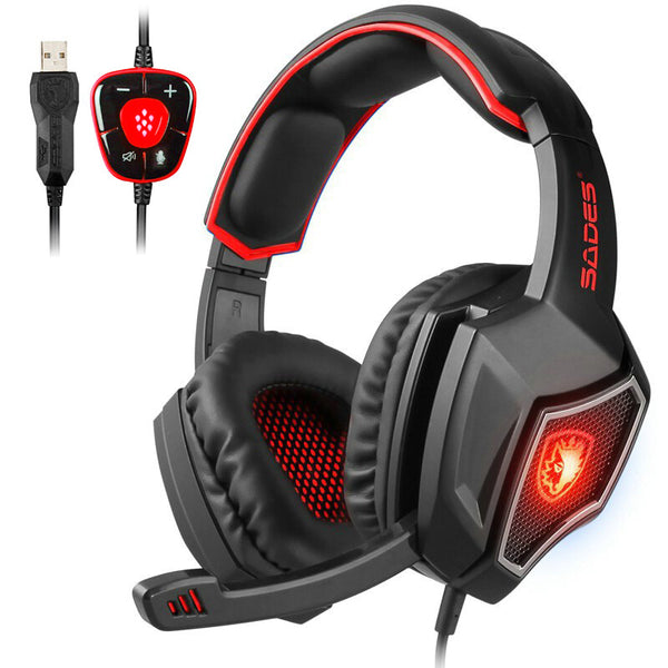 Professional Gaming Headset 7.1 Surround Sound with LED Backlight